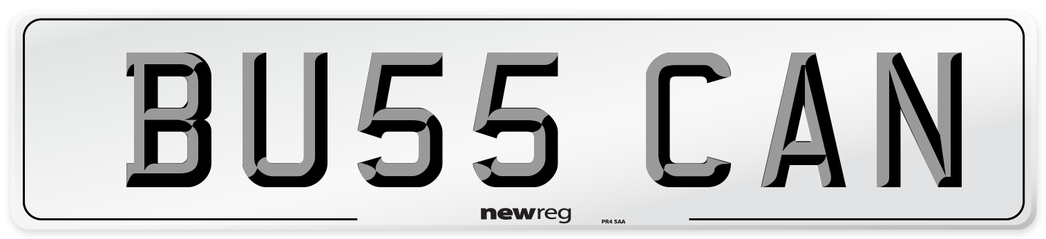BU55 CAN Number Plate from New Reg